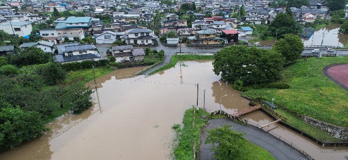 令和4年8月豪雨時の石子沢川の様子