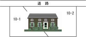 道路沿いの土地に家のイラストが描かれた画地計算法の説明図
