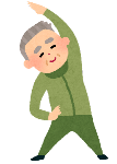 体操をするおじいさん