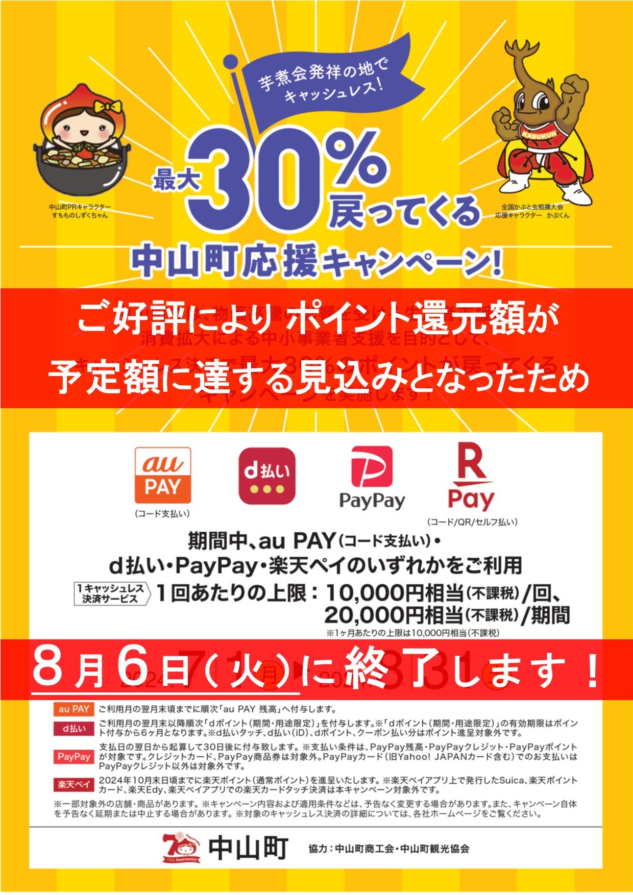 キャンペーン終了の告知画像
